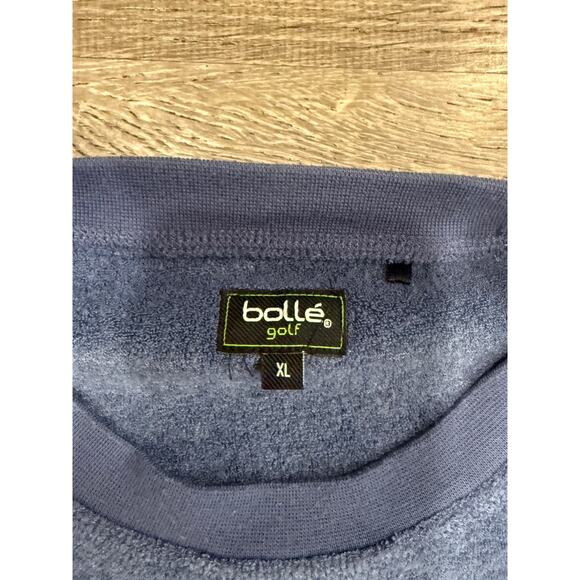 Bolle Golf Men Large Blue Polyester Crew Neck Long Sleeve Pullover Sweatshirt - Picture 5 of 5